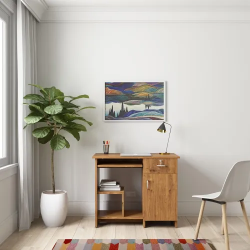 Image of Amazon Brand - Solimo Mazurka Engineered Wood Computer Table