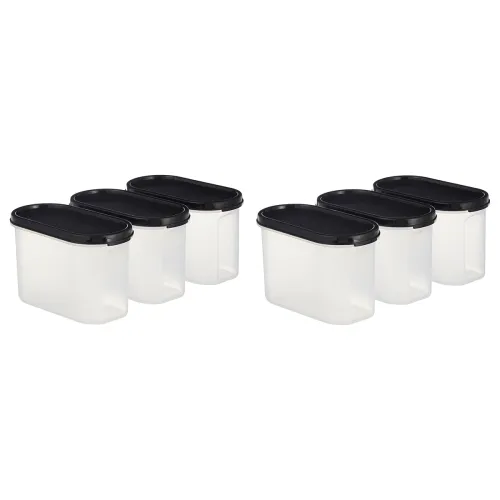 Image of Amazon Brand - Solimo Antimicrobial Modular Plastic Storage Containers, (Set of 6)