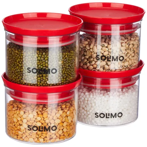 Image of Amazon Brand - Solimo Plastic Storage Jar, po4