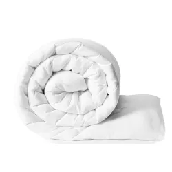 Amazon Brand - Solimo Microfibre Comforter, Single, 300 GSM, (White), lightweight