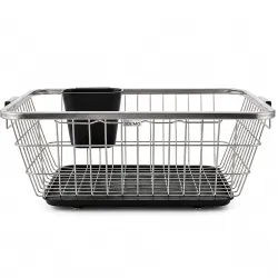 Amazon Brand - Solimo Stainless Steel Dish Rack