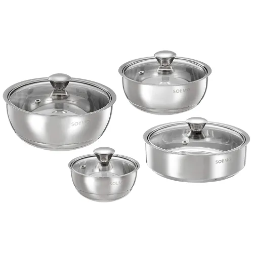 Image of Amazon Brand - Solimo Stainless Steel Insulated Serving Set