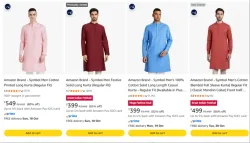 Amazon Brand - Symbol Men Kurta upto 86% Discount