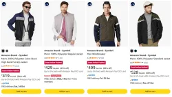 Amazon Brand - Symbol Mens Jackets upto 85% Discount