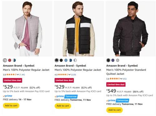 Image of Amazon Brand - Symbol Men's Jackets upto 86% Discount