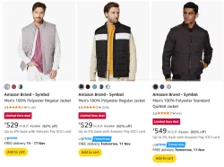 Amazon Brand - Symbol Mens Jackets upto 86% Discount