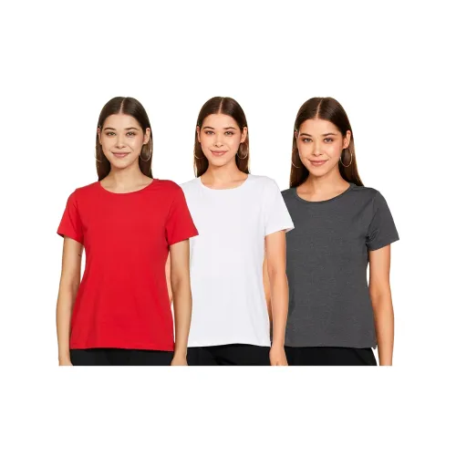 Image of Amazon Brand - Symbol Women Cotton T-Shirt (Pack of 3)