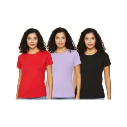 Amazon Brand - Symbol Women’s Cotton Stretch T-Shirt (Pack of 3)