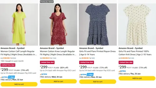 Image of Amazon Brand - Symbol Women's Dresses upto 70% discount 
