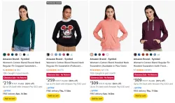 Amazon Brand - Symbol Womens Sweatshirt upto 86% Discount