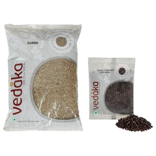Image of Amazon Brand - Vedaka Combo Whole Cumin (500g) + Black Peppercorn (100g)