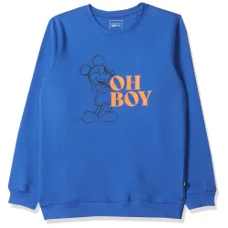 Amazon Brand - Symbol Boys Regular Fit Printed Round Neck Full Sleeves Sweatshirt - 100% Soft & Pure Cotton Original Dis