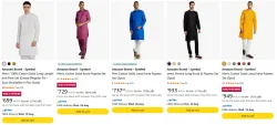 Amazon Brand - Symbol Men's Kurta & Pyjama Set upto 83% Discount