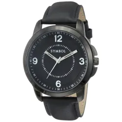 Amazon Brand - Symbol Spring-Summer 21 Black Dial Mens Watch