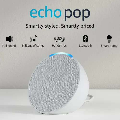 Image of Amazon Echo Pop Smart Speaker with Alexa