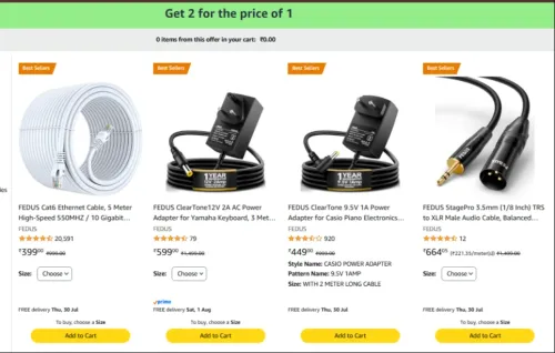 Image of Amazon Offer : Get 2 For The Price of 1 on electronics & computer appliances 