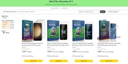 Amazon offer : Buy 1 Get 1 free on Mobile tempered Glass 