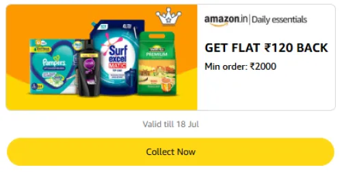Image of Amazon Offer: Flat ₹150 Cashback on Everyday Essentials