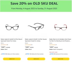 Amazon Offer: Save Extra 20% on Redex Spectacle Frame 