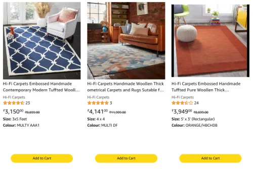 Image of Amazon Offer : Save Extra 40% On Hi-Fi Carpets