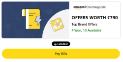 Amazon Offer : Daily Scratch Card on Recharge or Bill Payment