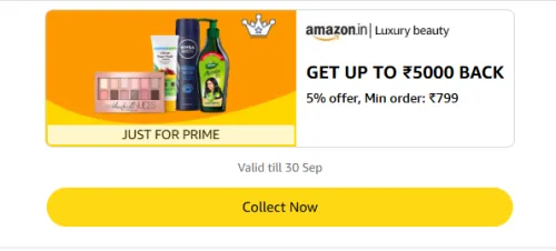 Image of Amazon Rewards : Upto ₹5000 Cashback on Luxury Beauty Products