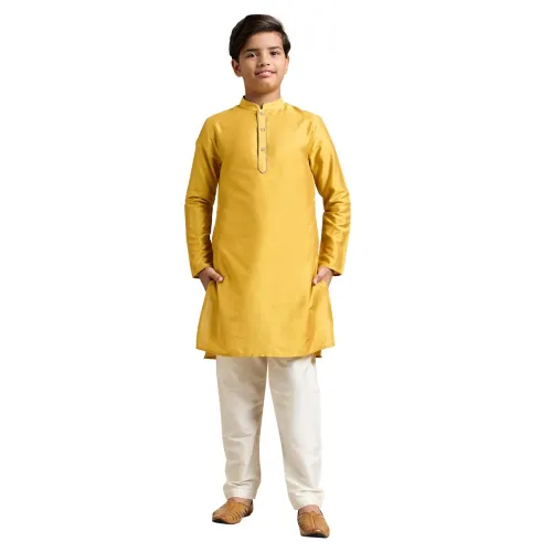 Image of Amazon Brand - Symbol Boy's Festive Rayon Kurta Pajama Set