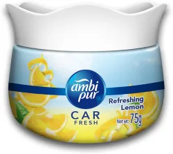 Ambipur Refreshing Lemon Car Freshener Gel Car Freshener Diffuser Refreshing Lemon Car Freshener Gel (75 g)