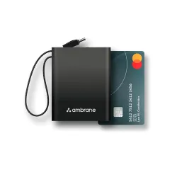 Ambrane 10000mAh Smallest Pocket Size Powerbank, Hanging InBuilt Type C Cable, 22.5W Fast Charging, Type C PD & USB Outp