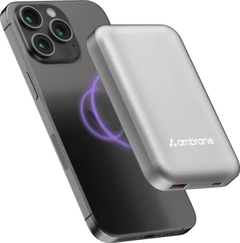 Image of Ambrane 10000mAh Wireless MagSafe Power Bank