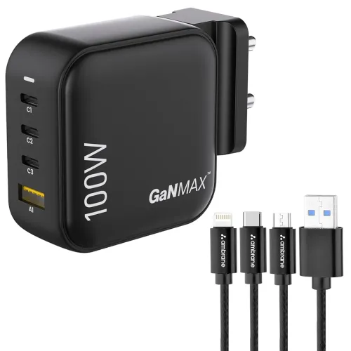 Image of Ambrane 100W Charger Adapter 4 Ports 