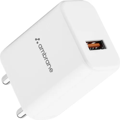 Image of Ambrane 18 W Quick Charge 3 A Wall Charger for Mobile  (White)