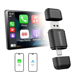 Ambrane 2-in-1 Wireless Carplay Receiver Bluetooth V5.4