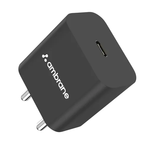 Image of Ambrane 20W Type C Mobile Charger Adapter Charging for Android iPhone