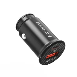 Ambrane 22W Fast Car Charger | Dual Port PD + QC