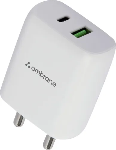 Image of Ambrane 30 W PD 3 A Wall Charger for Mobile (White)