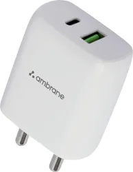 Ambrane 30 W PD 3 A Wall Charger for Mobile (White)