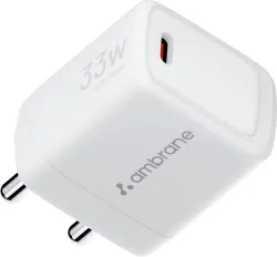 Ambrane 33 W GaN 3 A Wall Charger for Mobile