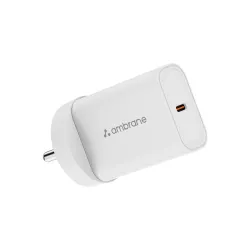 Ambrane 36W GaN Fast Charger (PD, Compact, White, Type-C Devices)
