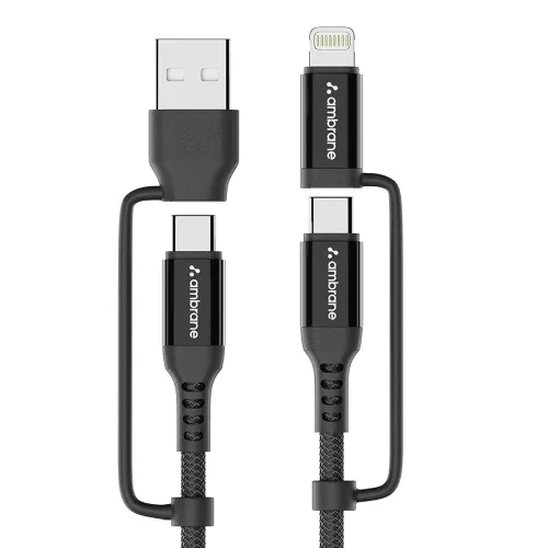 Image of Ambrane 4-in-1 Cable – 60W, 1.2m