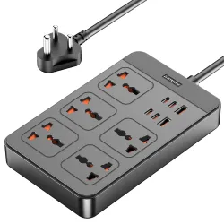 Ambrane Extension Board, 4 Type C, 2 USB, 5 International Power Sockets