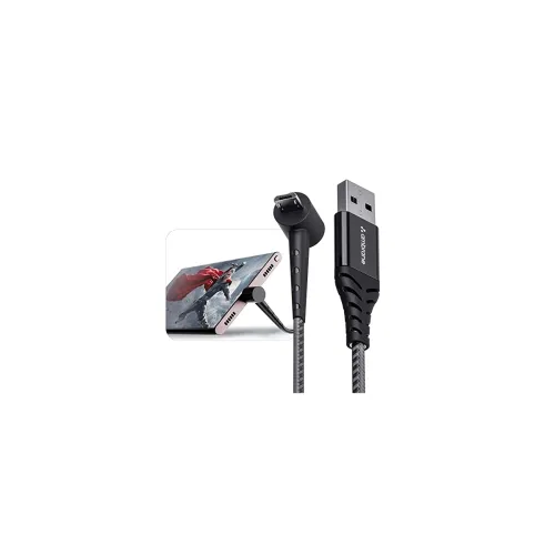 Image of Ambrane Micro USB Standing Cable, 3A Fast Charging,