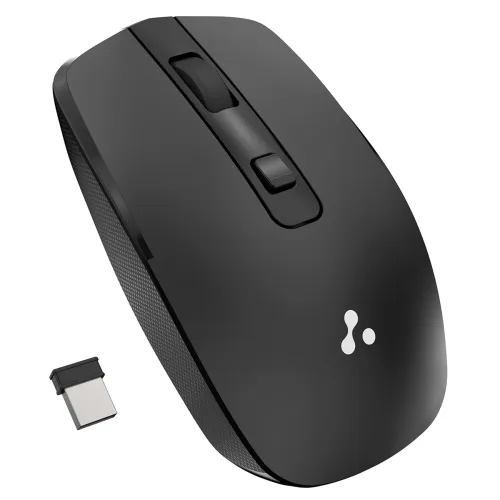 Image of Ambrane Wireless Mouse with 2.4GHz, USB Nano Dongle, Silent Click, Optical Orientation Click Wheel, 4 Buttons, 1600 Adju