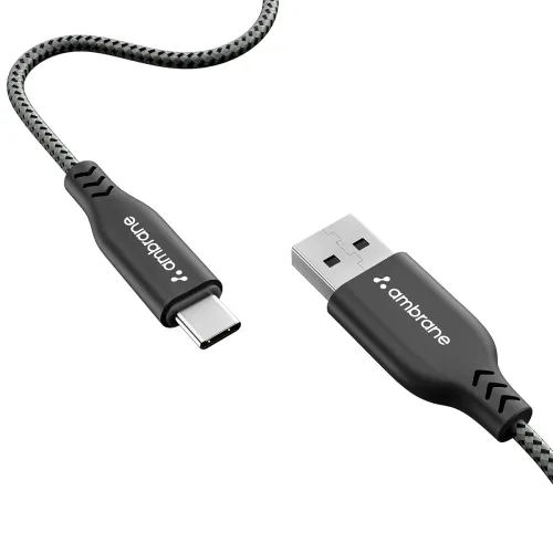 Image of Ambrane Type C Cable 3A Fast Charging 1M Braided Cable