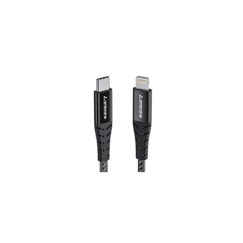 Image of Ambrane Type-C to Lightning USB Cable, 22.5W Fast Charging, 480Mbps Data Sync Cable Compatible with iPhone, iPad, Macboo
