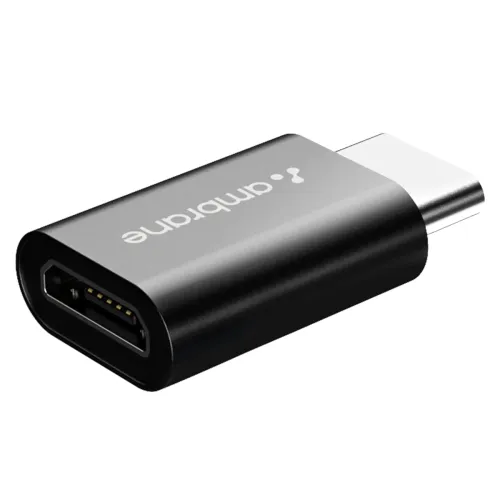 Image of Ambrane Type-C to Micro USB OTG Adapter