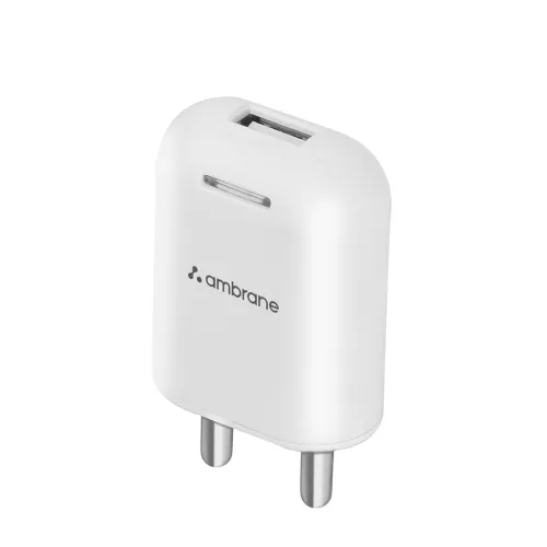 Image of Ambrane USB Port Charger, 10.5W Fast Charging Mobile Adapter for iPhone & Android, Bluetooth Devices