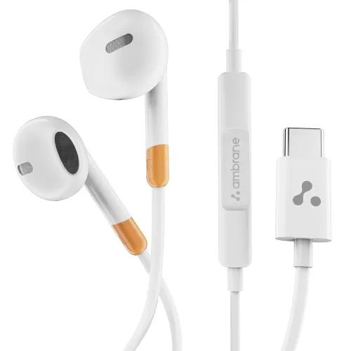 Image of Ambrane Wired Type C in Ear Earphones with in-line Mic for Clear Calling