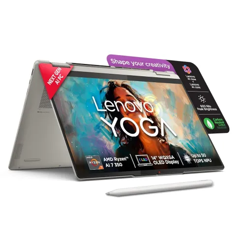 Image of Lenovo Yoga 7 2-in-1 AMD Ryzen AI 7 350 (24GB RAM/1TB SSD/14 (35.5cm)/WUXGA OLED/50 Tops NPU/Copilot+ PC/Windows 11/Offi