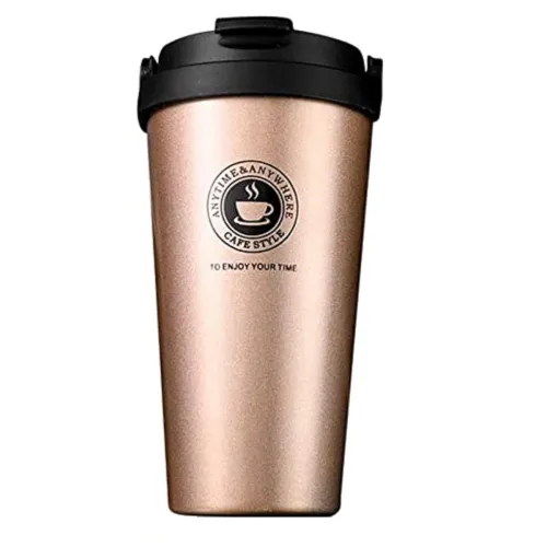 Image of Amella E-Kitchen Double Walled Travel Mug Vacuum Insulation Stainless Steel Insulated Coffee Mug with Leak Proof Lid for